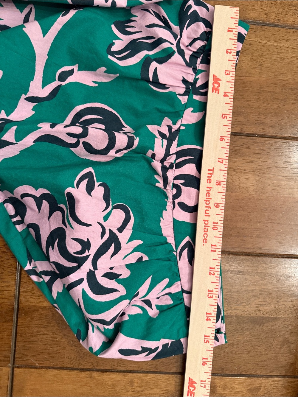 Boden Green Pink Floral Tiered Maxi Skirt 100% Cotton side pockets, cottagecore - Picture 8 of 13